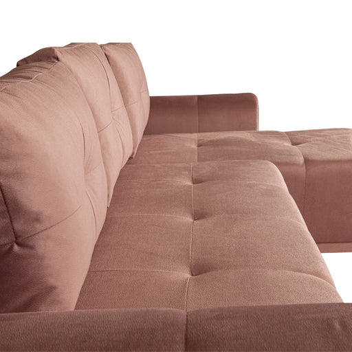 Coltar Extensibil Cu Lada Dreamer, Interschimbabil Stanga/Dreapta, Roz, 290 x 162 x 100 Cm