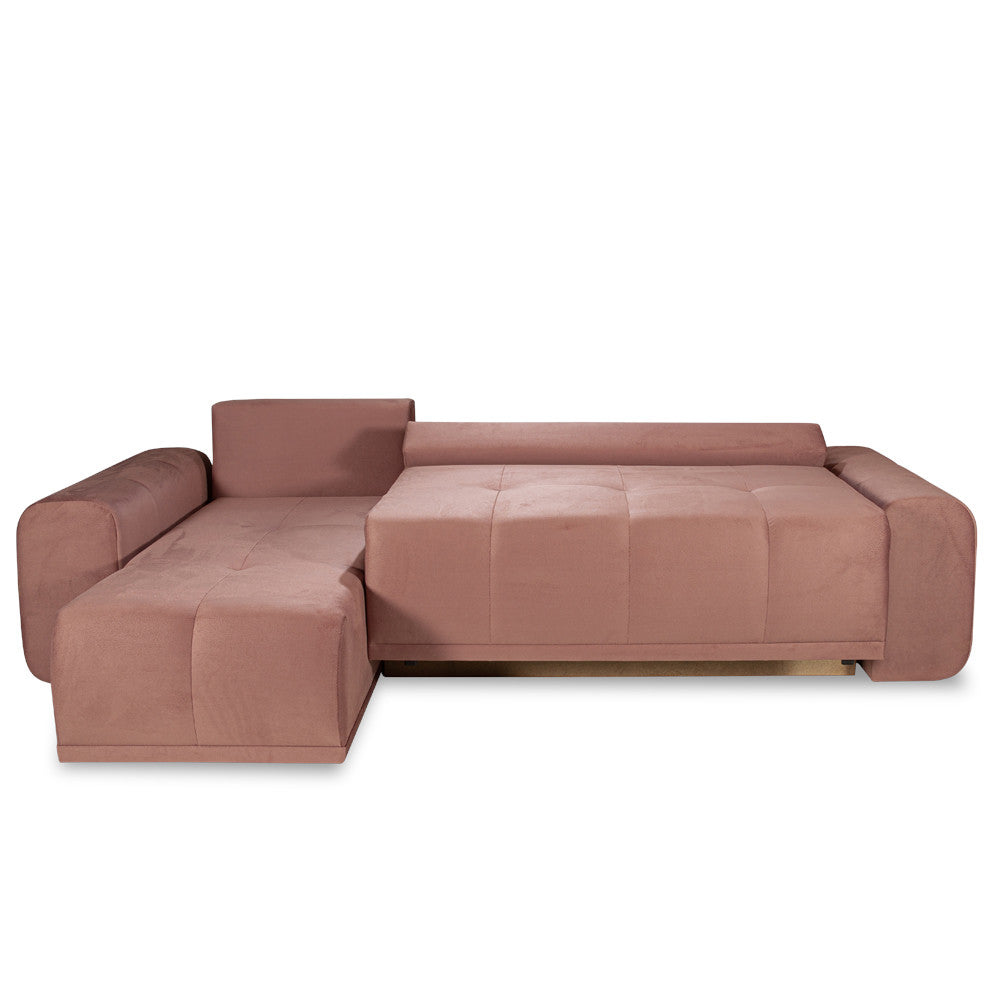 Coltar Extensibil Cu Lada Dreamer, Interschimbabil Stanga/Dreapta, Roz, 290 x 162 x 100 Cm
