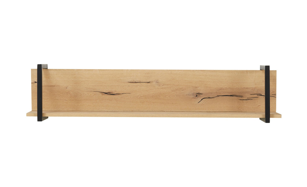 Polita Reno Smoked Oak, Furnir Din Lemn Masiv, 130 Cm