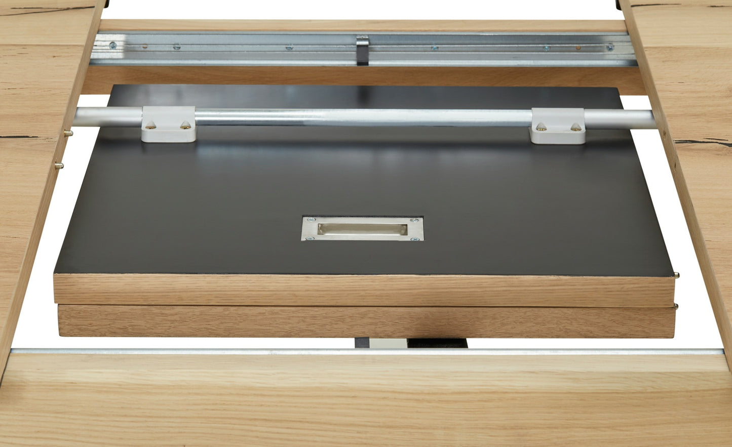 Masa Reno Extensibila, Smoked Oak, Furnir Din Lemn Masiv, 160/210 Cm
