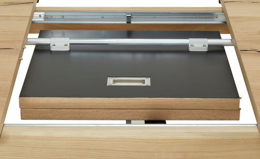 Masa Reno Extensibila, Smoked Oak, Furnir Din Lemn Masiv, 160/210 Cm