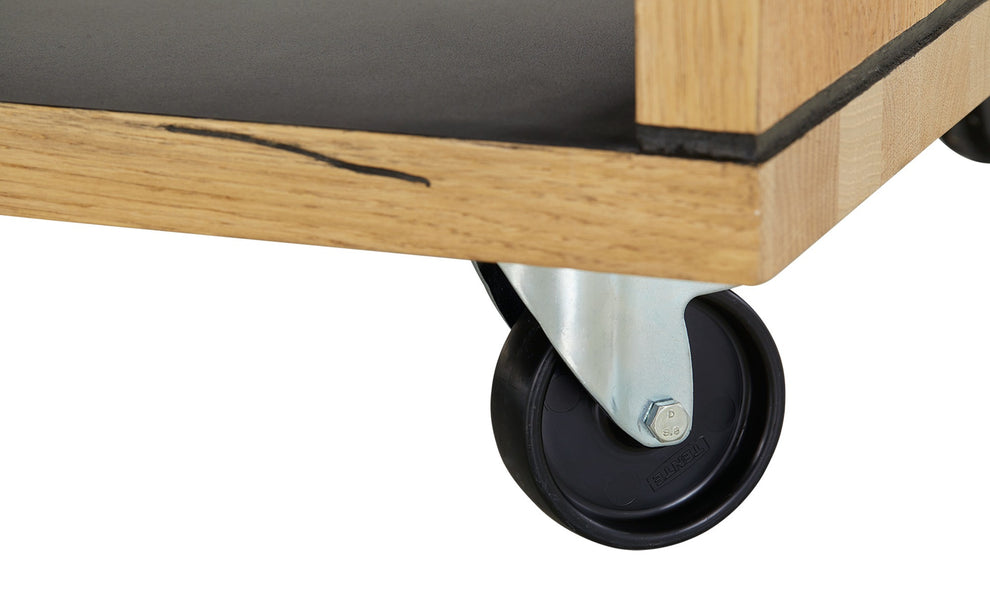 Masa Cafea Reno Cu 2 Nise, Smoked Oak, Furnir Din Lemn Masiv, 120 Cm