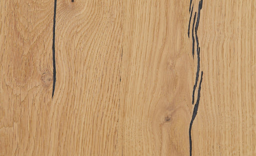 Masa Cafea Reno Cu 2 Nise, Smoked Oak, Furnir Din Lemn Masiv, 120 Cm