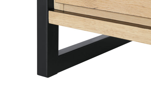 Bufet Cu 2 Usi Si 3 Sertare Reno Smoked Oak, Furnir Din Lemn Masiv, 200 Cm