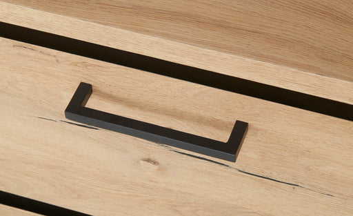 Biblioteca Reno Cu 1 Sertar, Smoked Oak, Furnir Din Lemn Masiv, 69.5 Cm