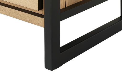 Bufet Cu 2 Usi Si 3 Sertare Reno Smoked Oak, Furnir Din Lemn Masiv, 170 Cm
