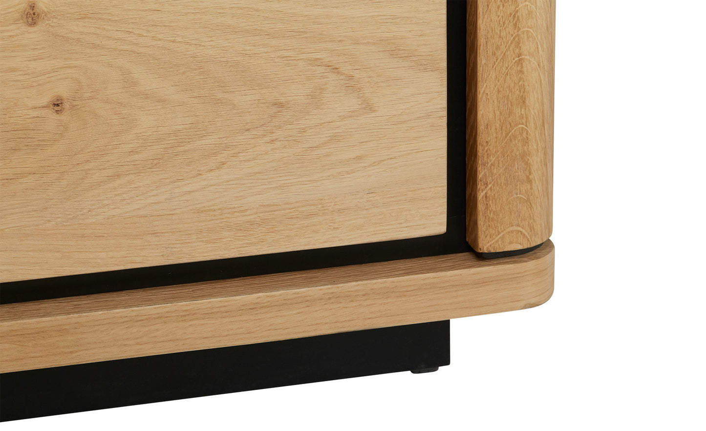 Vitrina Tulsa Smoked Oak, Furnir Din Lemn Masiv, 98 Cm