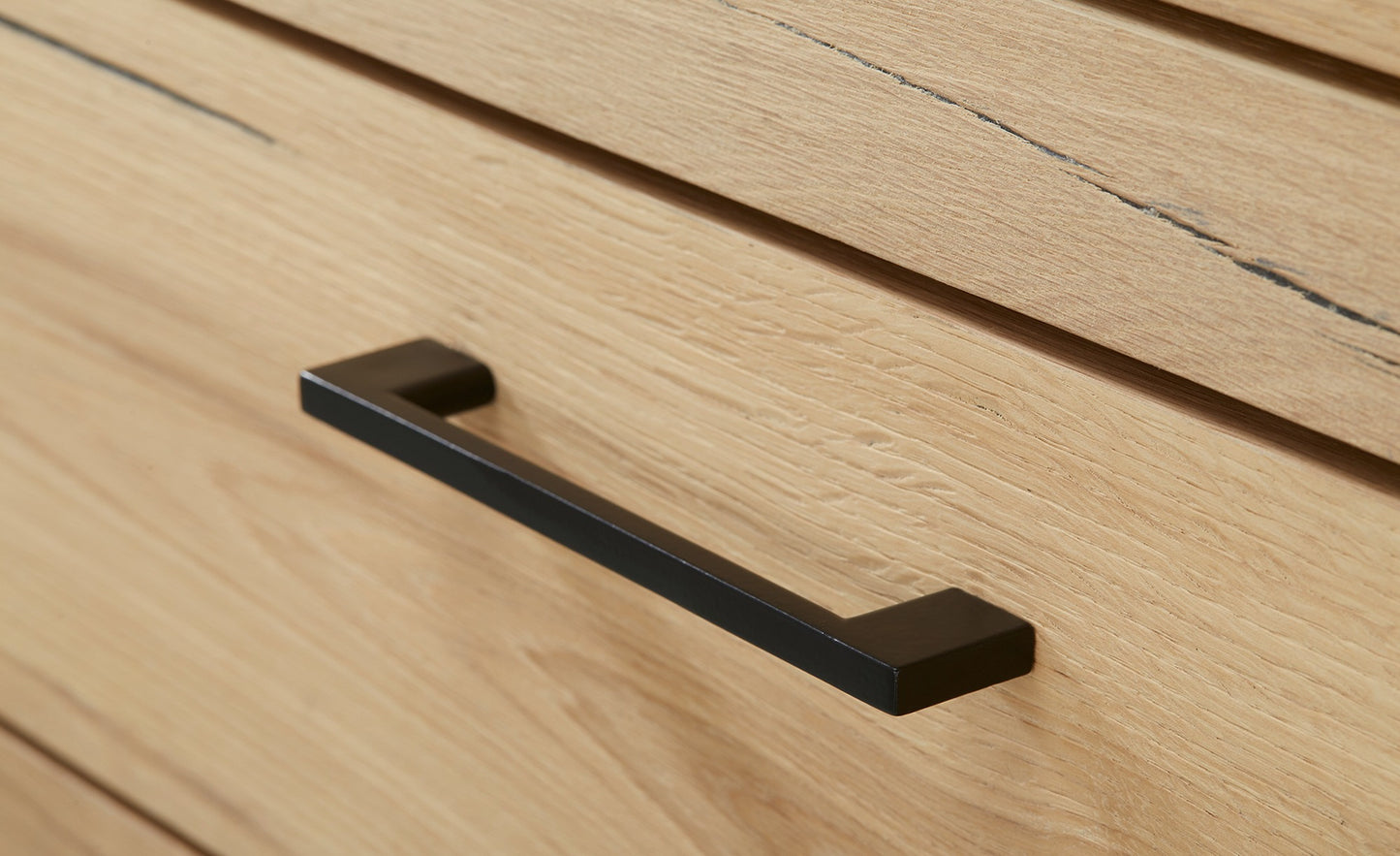 Dulap Birou Tulsa Smoked Oak, Furnir Din Lemn Masiv, 88 Cm