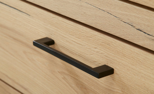 Dulap Birou Tulsa Smoked Oak, Furnir Din Lemn Masiv, 88 Cm