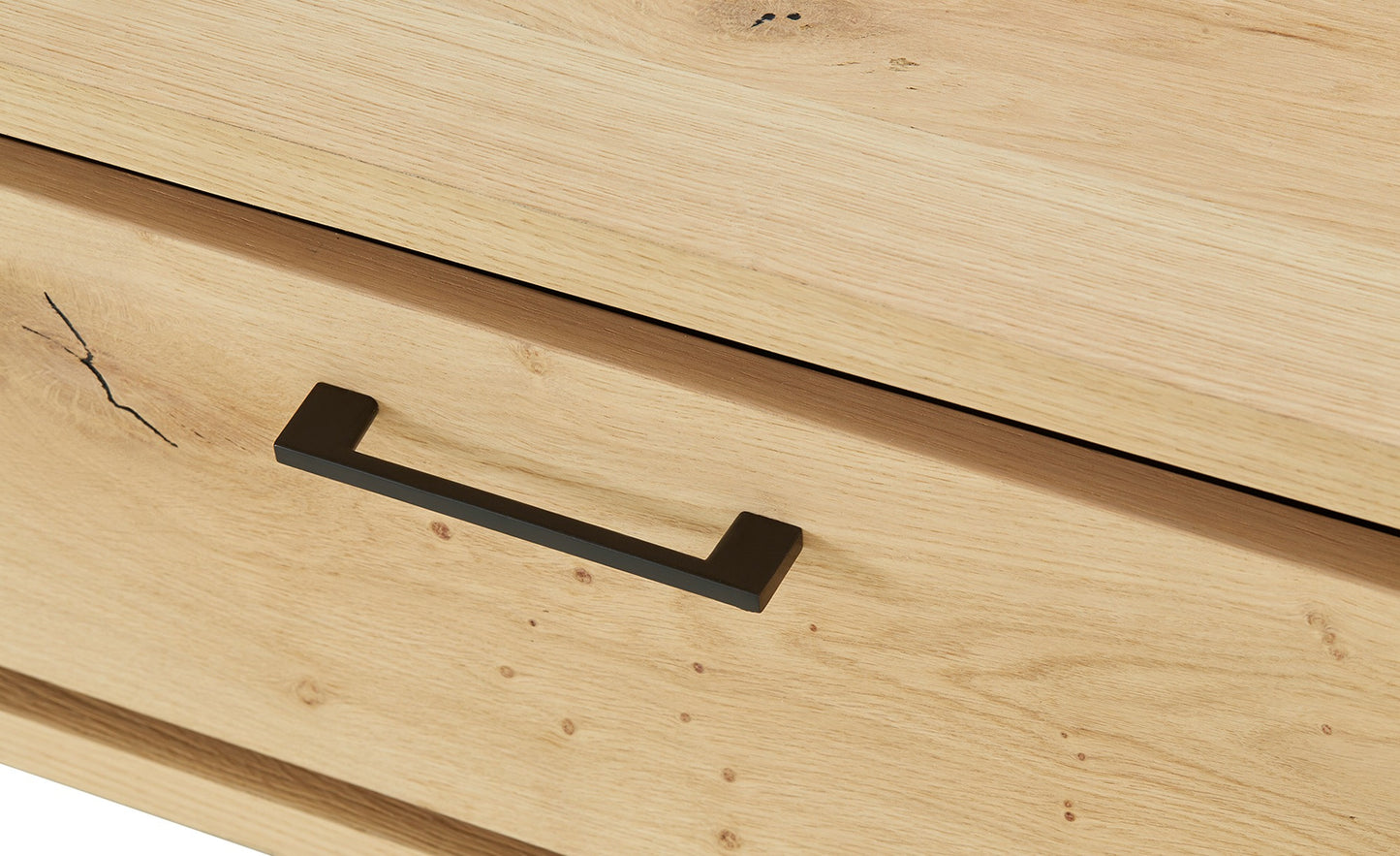 Masa Cafea Tulsa Smoked Oak, Furnir Din Lemn Masiv, 110 Cm