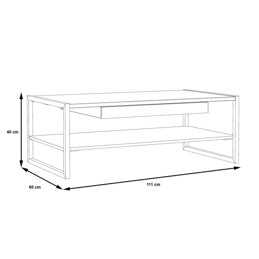 Masa Cafea High Stejar Pardosit, 111 Cm