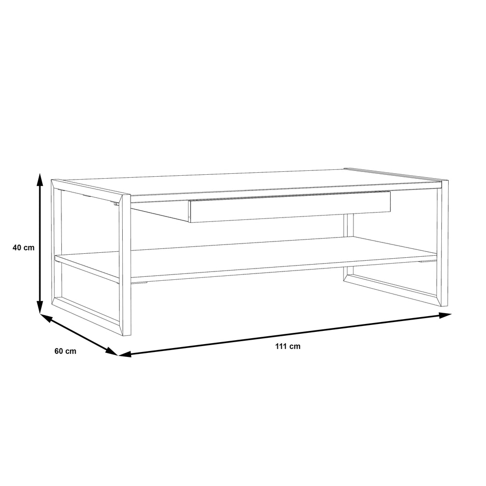 Masa Cafea High Rock Stejar Artisan, 111 Cm