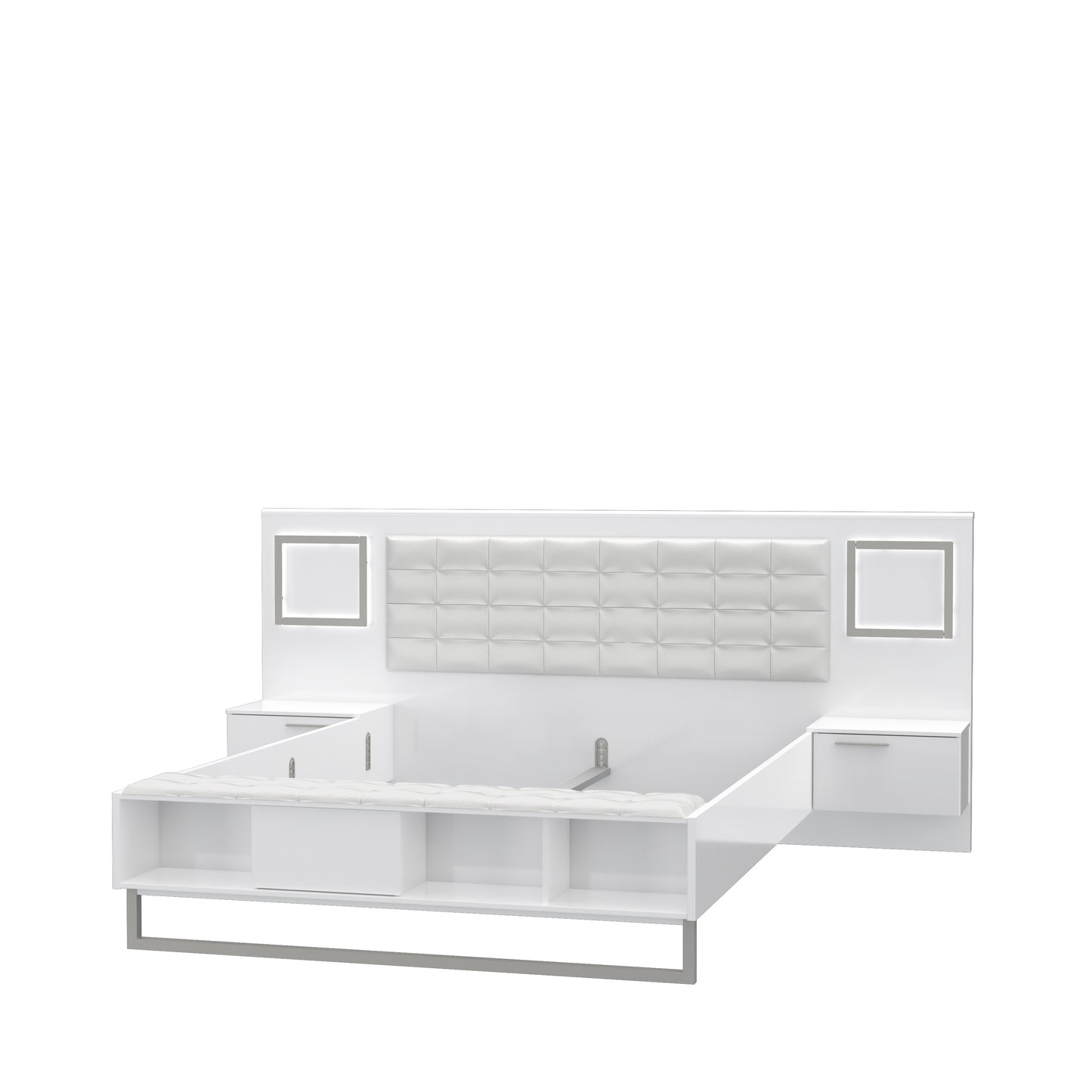 Pat Soprano, Alb Si Alb Super Lucios, Dimensiune Saltea 180 x 200 Cm