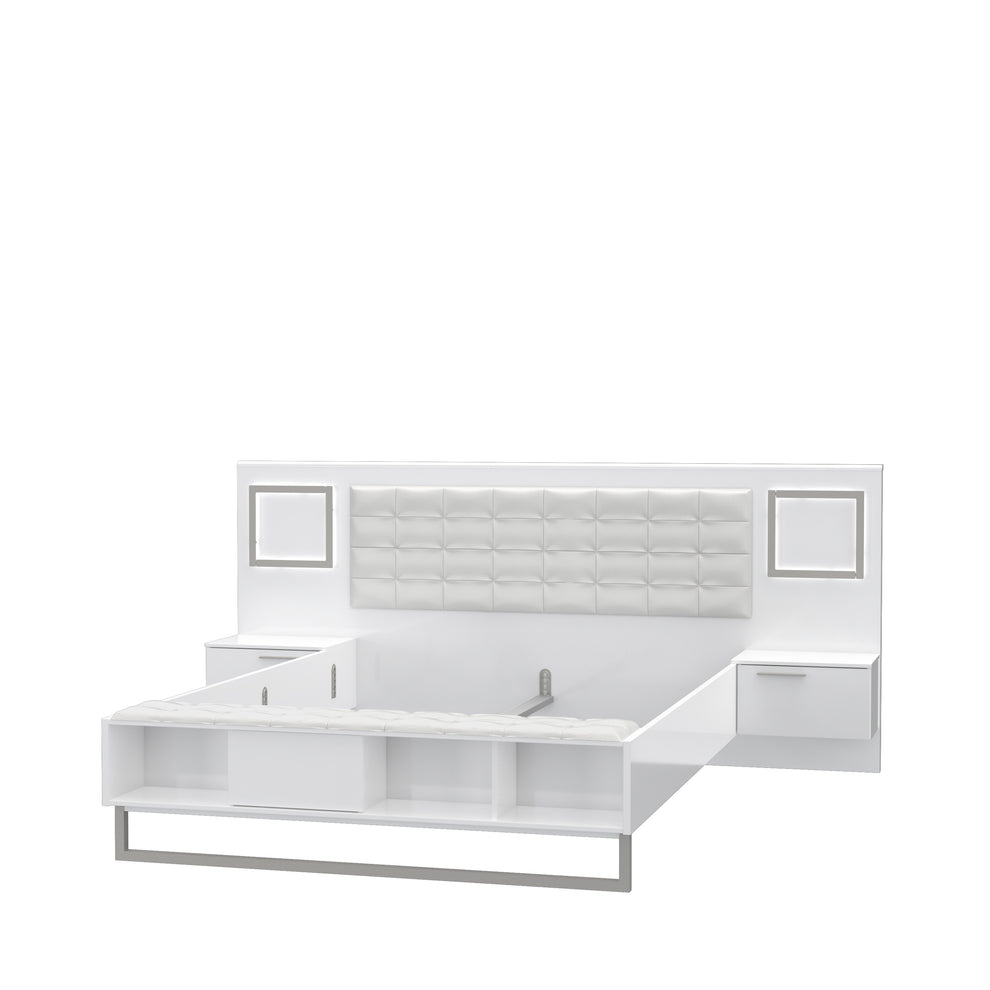 Pat Soprano, Alb Si Alb Super Lucios, Dimensiune Saltea 180 x 200 Cm