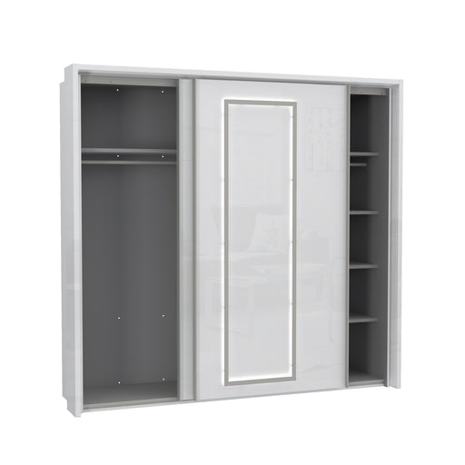 Dulap Soprano, Alb si Alb Lucios, 231.1 Cm