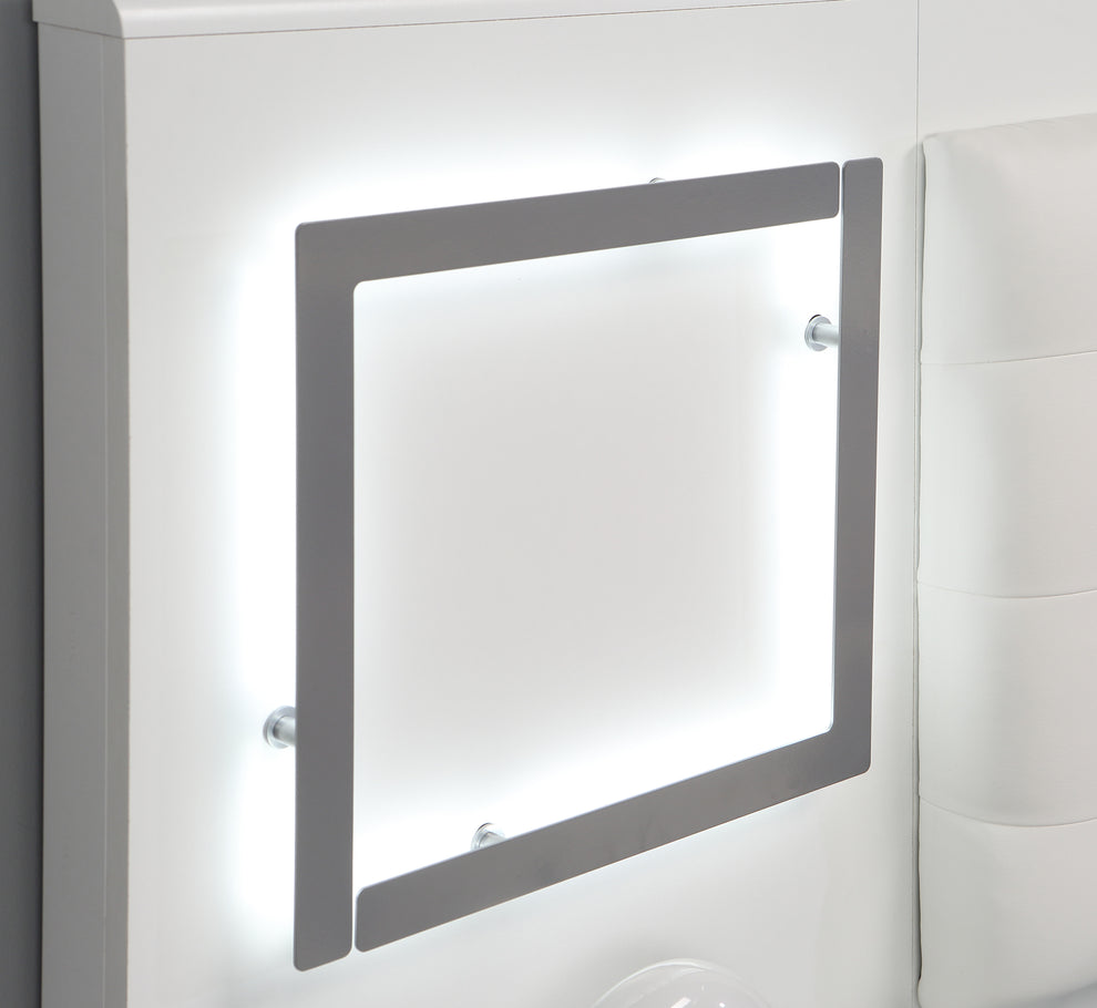 Pat Soprano, Alb Si Alb Super Lucios, Dimensiune Saltea 180 x 200 Cm