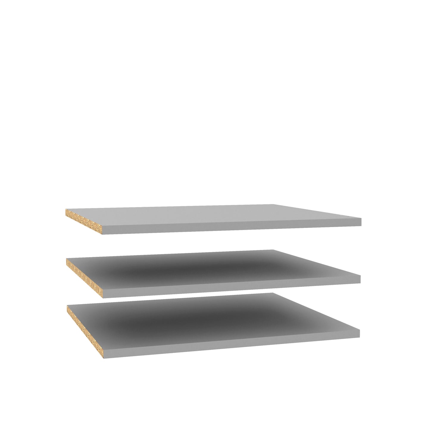 Set 3 Polite PT Dulap Rondino, Gri, 47.8 x 42 x 2.2 Cm