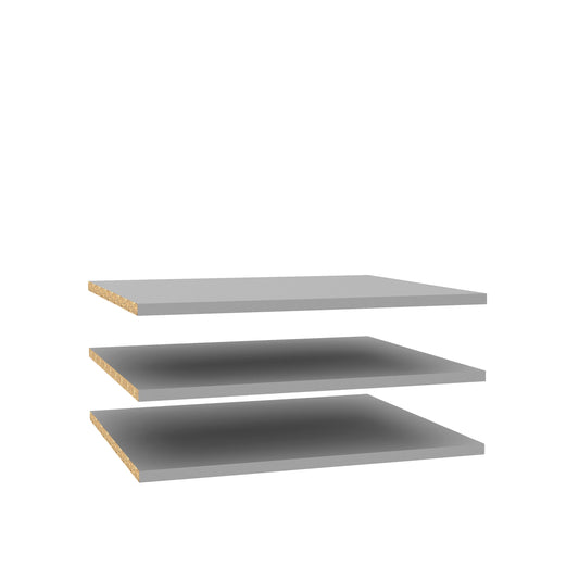 Set 3 Polite PT Dulap Rondino, Gri, 47.8 x 42 x 2.2 Cm
