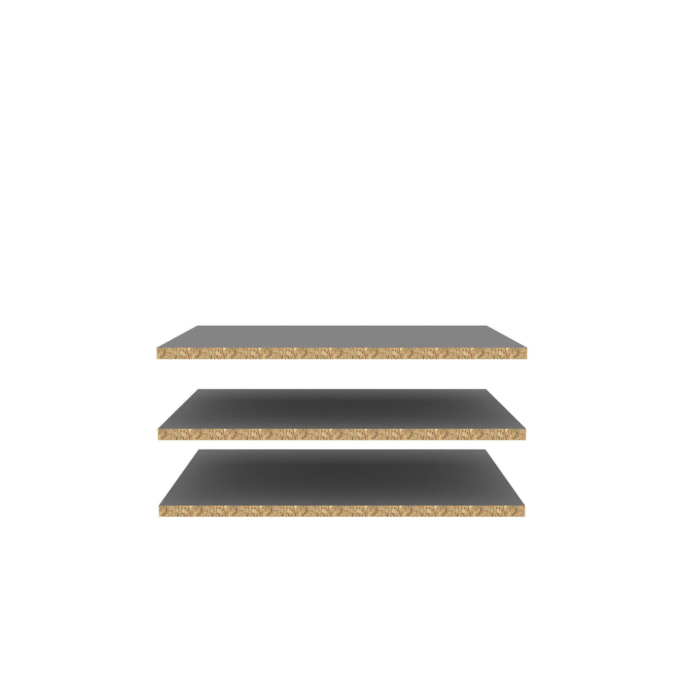 Set 3 Polite PT Dulap Rondino, Gri, 47.8 x 42 x 2.2 Cm