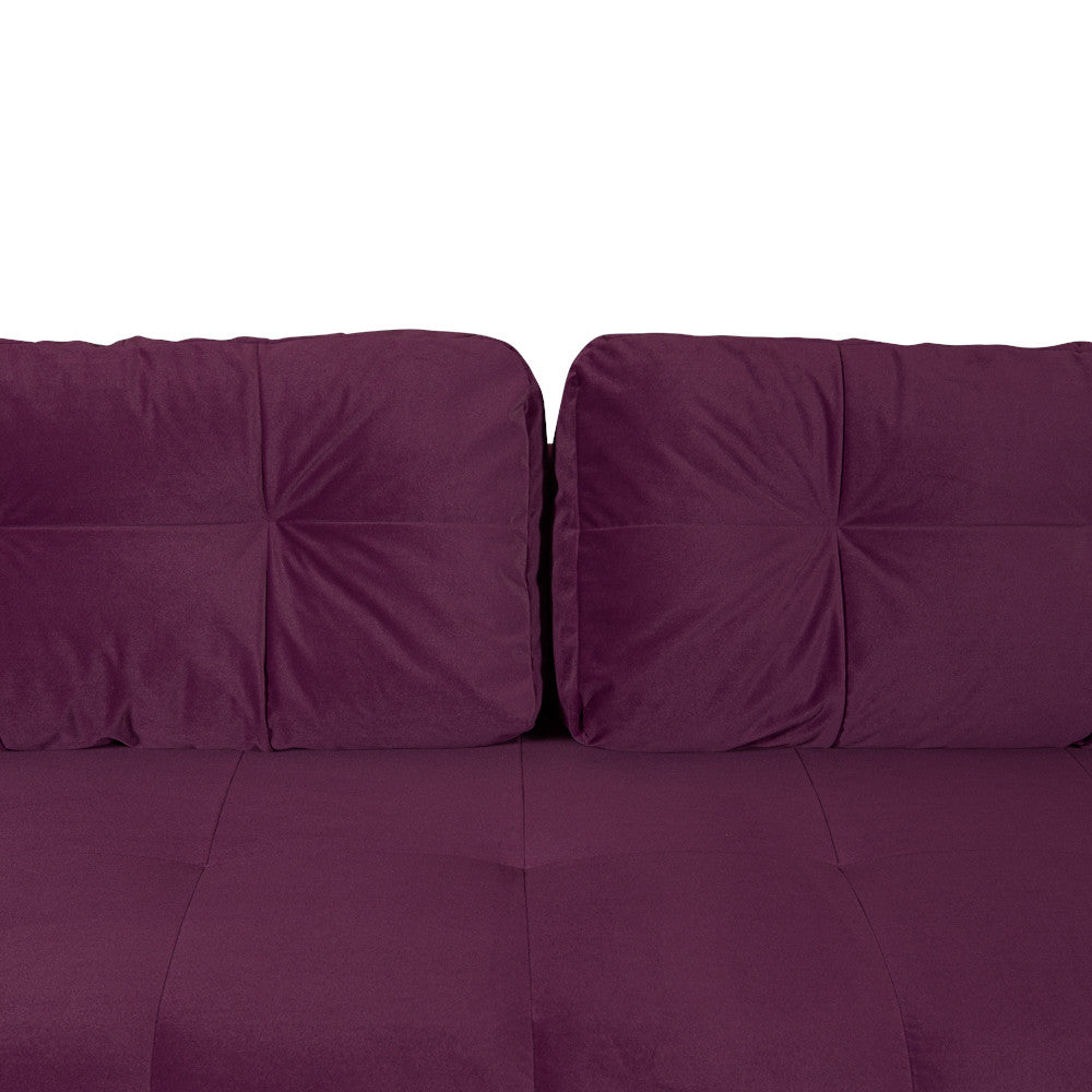 Canapea Extensibila Cu Lada Depozitare Dreamer, Visiniu, 260 x 110 x 100 Cm