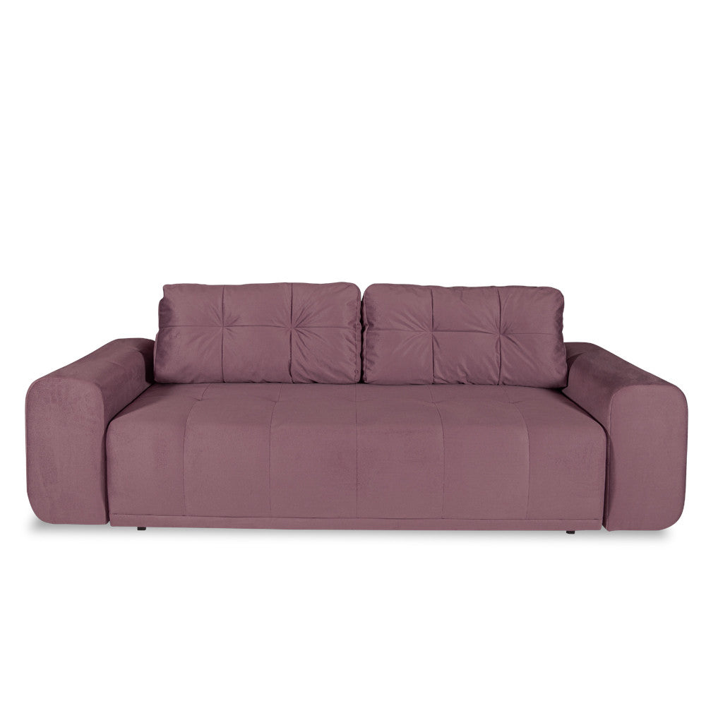 Canapea Extensibila Cu Lada Depozitare Dreamer, Roz, 260 x 110 x 100 Cm