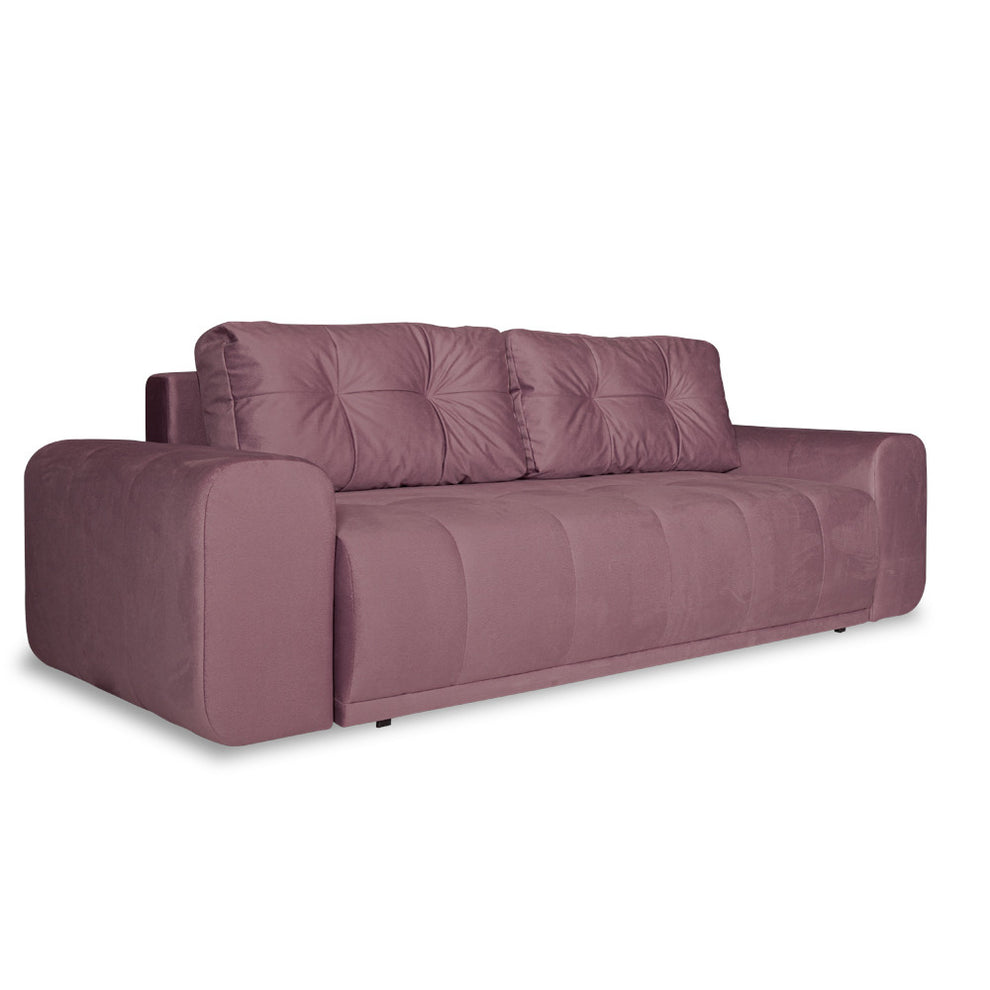 Canapea Extensibila Cu Lada Depozitare Dreamer, Roz, 260 x 110 x 100 Cm