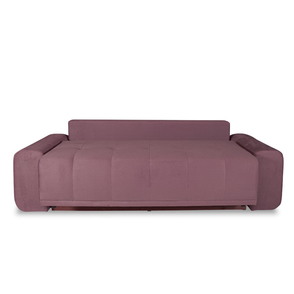 Canapea Extensibila Cu Lada Depozitare Dreamer, Roz, 260 x 110 x 100 Cm