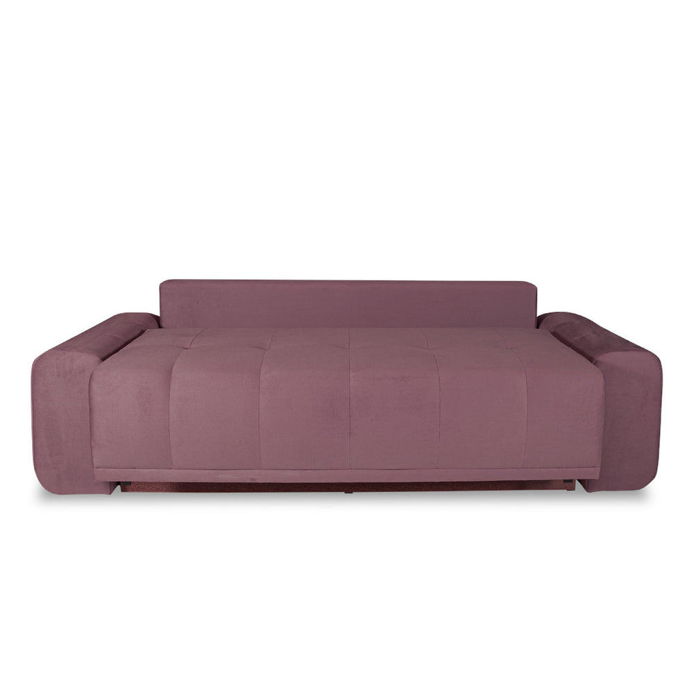 Canapea Extensibila Cu Lada Depozitare Dreamer, Roz, 260 x 110 x 100 Cm