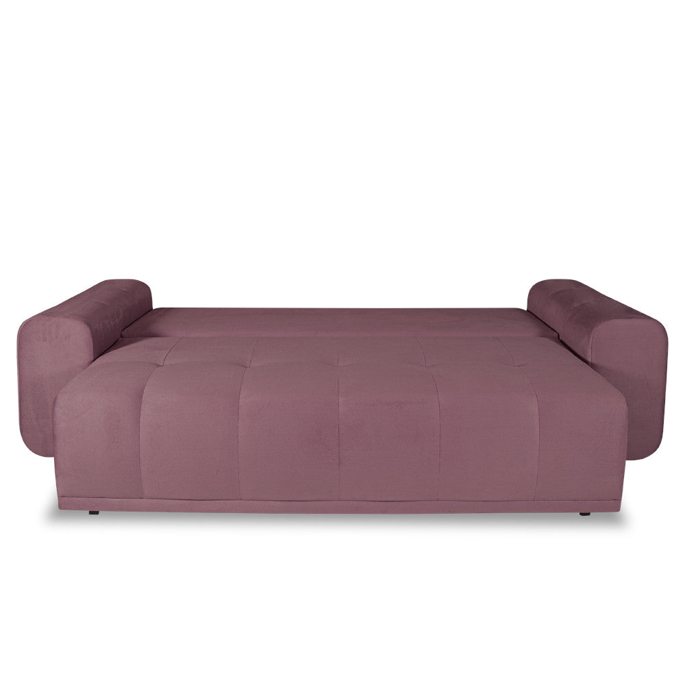 Canapea Extensibila Cu Lada Depozitare Dreamer, Roz, 260 x 110 x 100 Cm