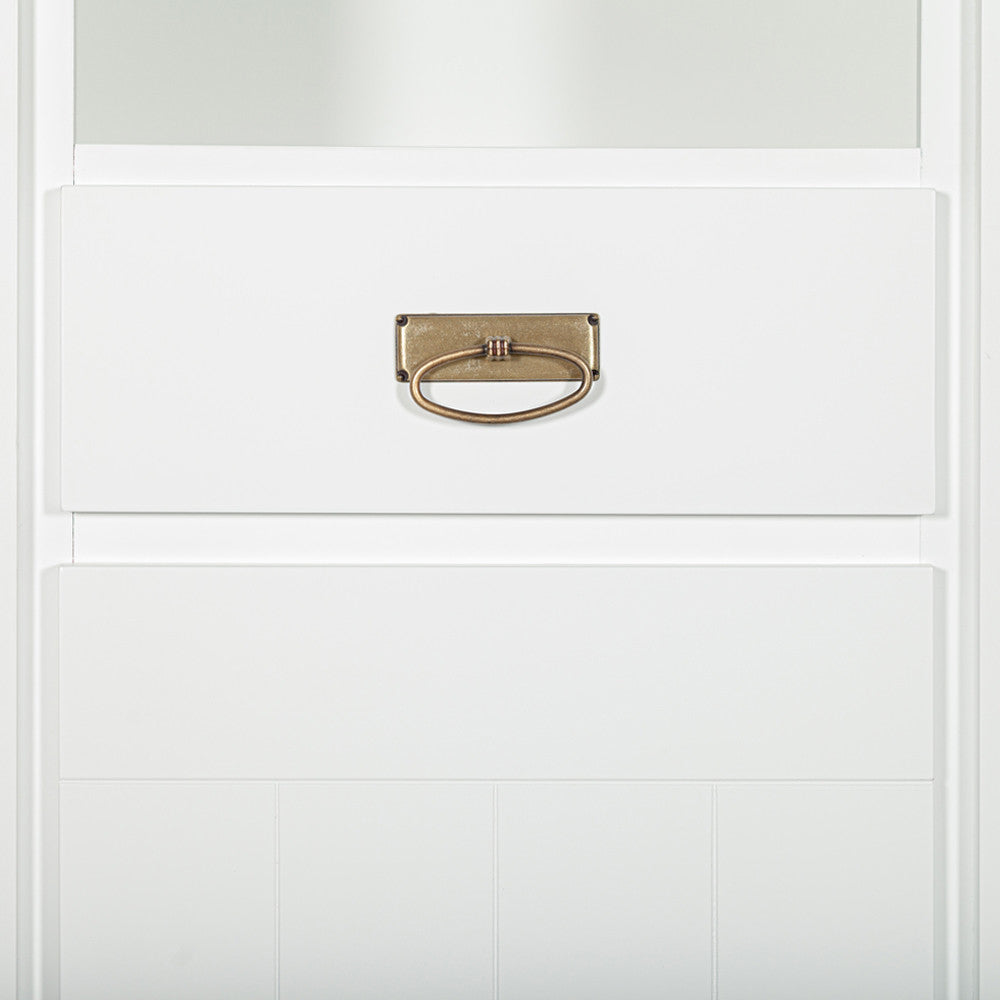 Biblioteca 1 Usa Si 1 Sertar Saint Tropez, Vopsit Alb, 68.8 Cm