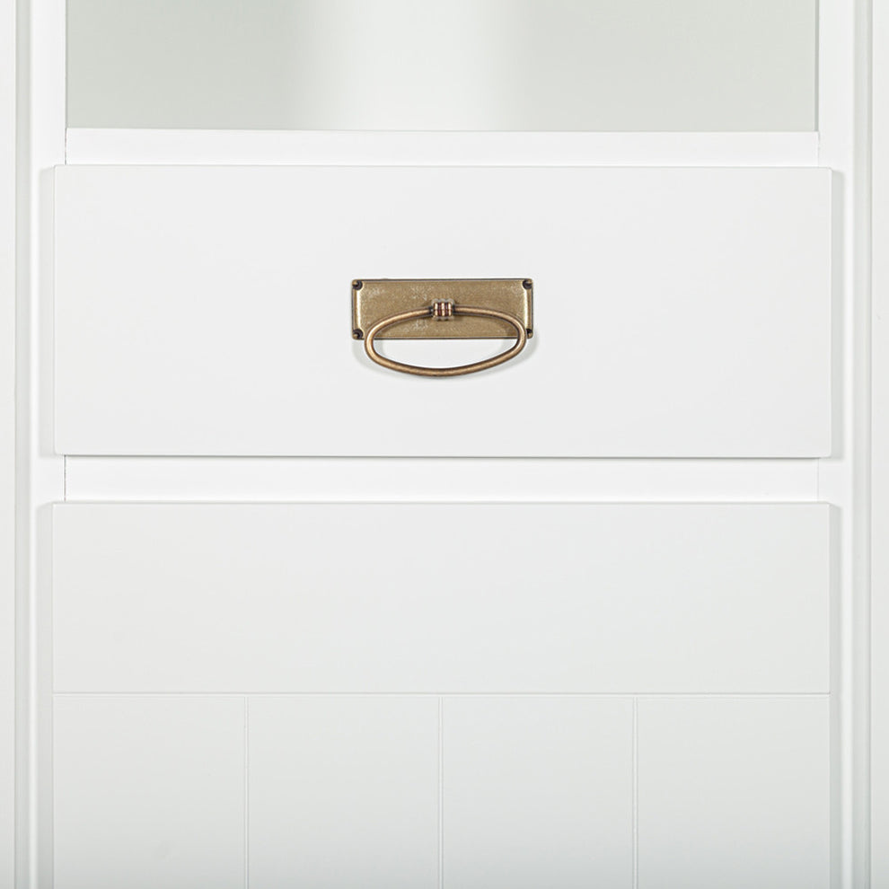 Biblioteca 1 Usa Si 1 Sertar Saint Tropez, Vopsit Alb, 68.8 Cm