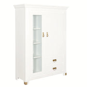 Comoda Saint Tropez, 2 Usi si 2 Sertare, Vopsit Alb, 111 Cm