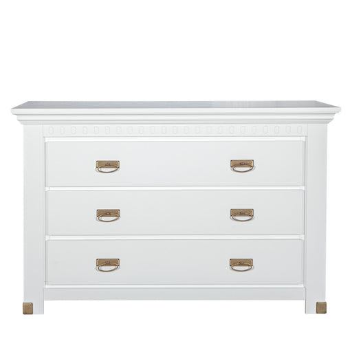 Comoda 3 Sertare Saint Tropez, Vopsit Alb, 132 Cm