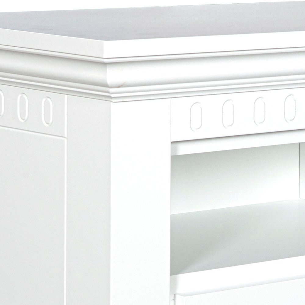 Noptiera Saint Tropez, 1 Sertar, Vopsit Alb, 68.6 Cm