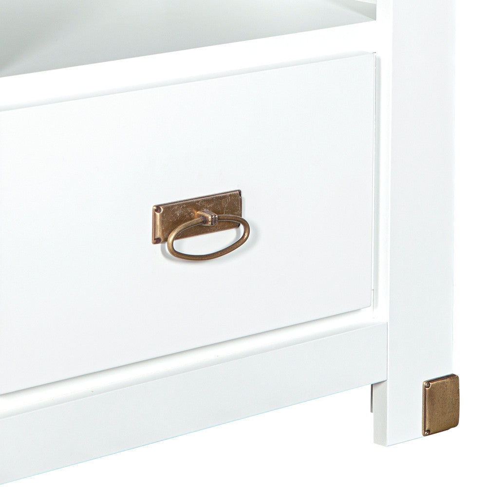 Noptiera Saint Tropez, 1 Sertar, Vopsit Alb, 68.6 Cm