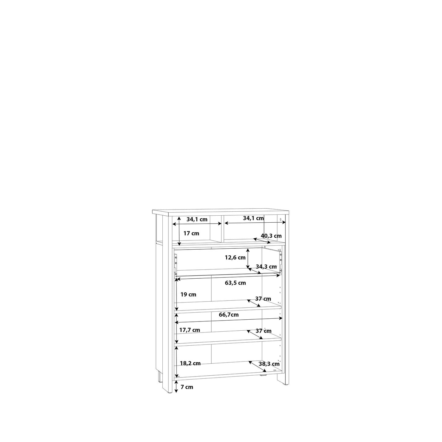 Pantofar Ryloth Stejar Catania Si Alb, 74.3 Cm