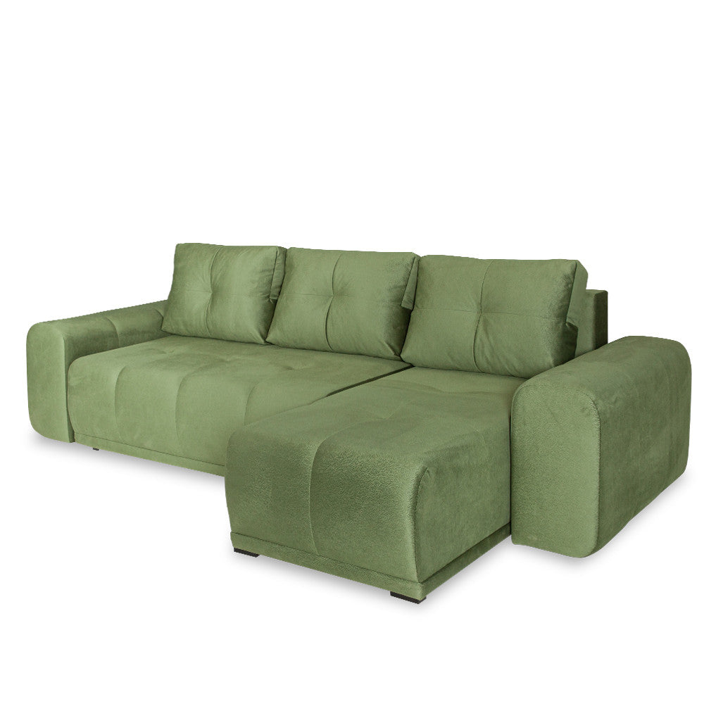 Coltar Extensibil Cu Lada Dreamer, Interschimbabil Stanga/Dreapta, Verde, 290 x 162 x 100 Cm