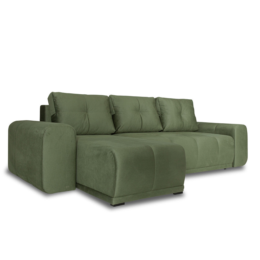 Coltar Extensibil Cu Lada Dreamer, Interschimbabil Stanga/Dreapta, Verde, 290 x 162 x 100 Cm