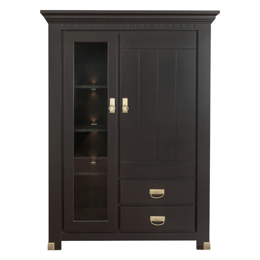 Comoda Bar Saint Tropez Cu 2 Usi Si 2 Sertare Negru, Vopsit, 111 Cm