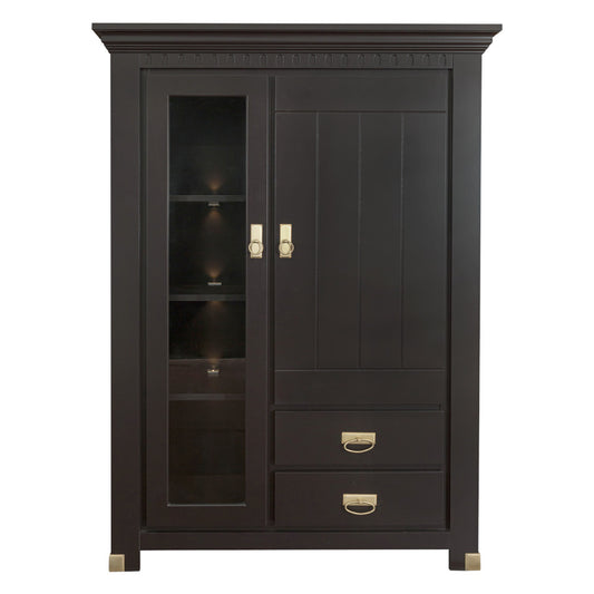 Comoda Bar Saint Tropez Cu 2 Usi Si 2 Sertare Negru, Vopsit, 111 Cm