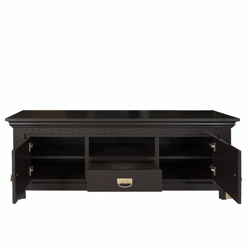 Comoda Tv Saint Tropez Cu 2 Usi Si 1 Sertar Negru, Vopsit, 160 Cm