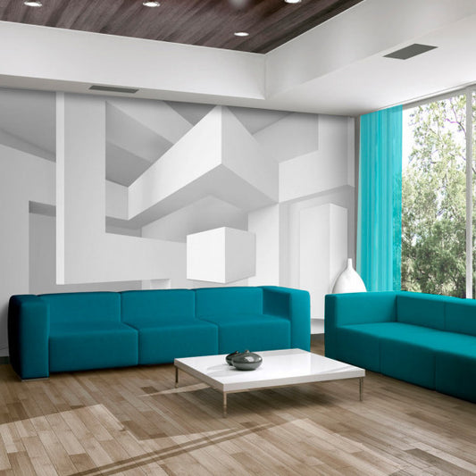 Fototapet White Geometry, 400 Cm X 280 Cm-Resigilat