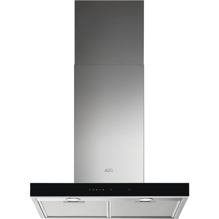 Hota Semineu Cu Sticla AEG DBE5661HG, 700 mc/h, Inox Si Negru, 52 Cm