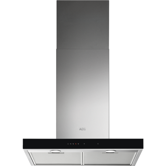 Hota Semineu Cu Sticla AEG DBE5661HG, 700 mc/h, Inox Si Negru, 52 Cm