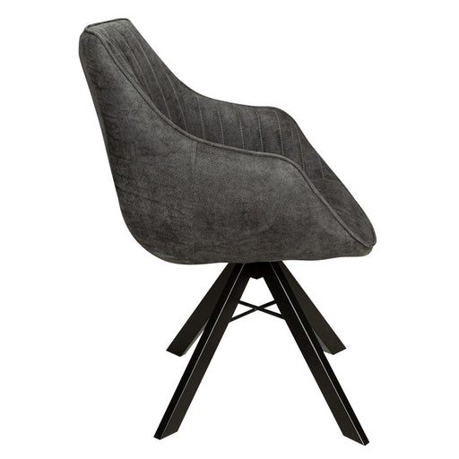 Scaun Cloud Rotativ Negru Si Gri Inchis, 59 Cm