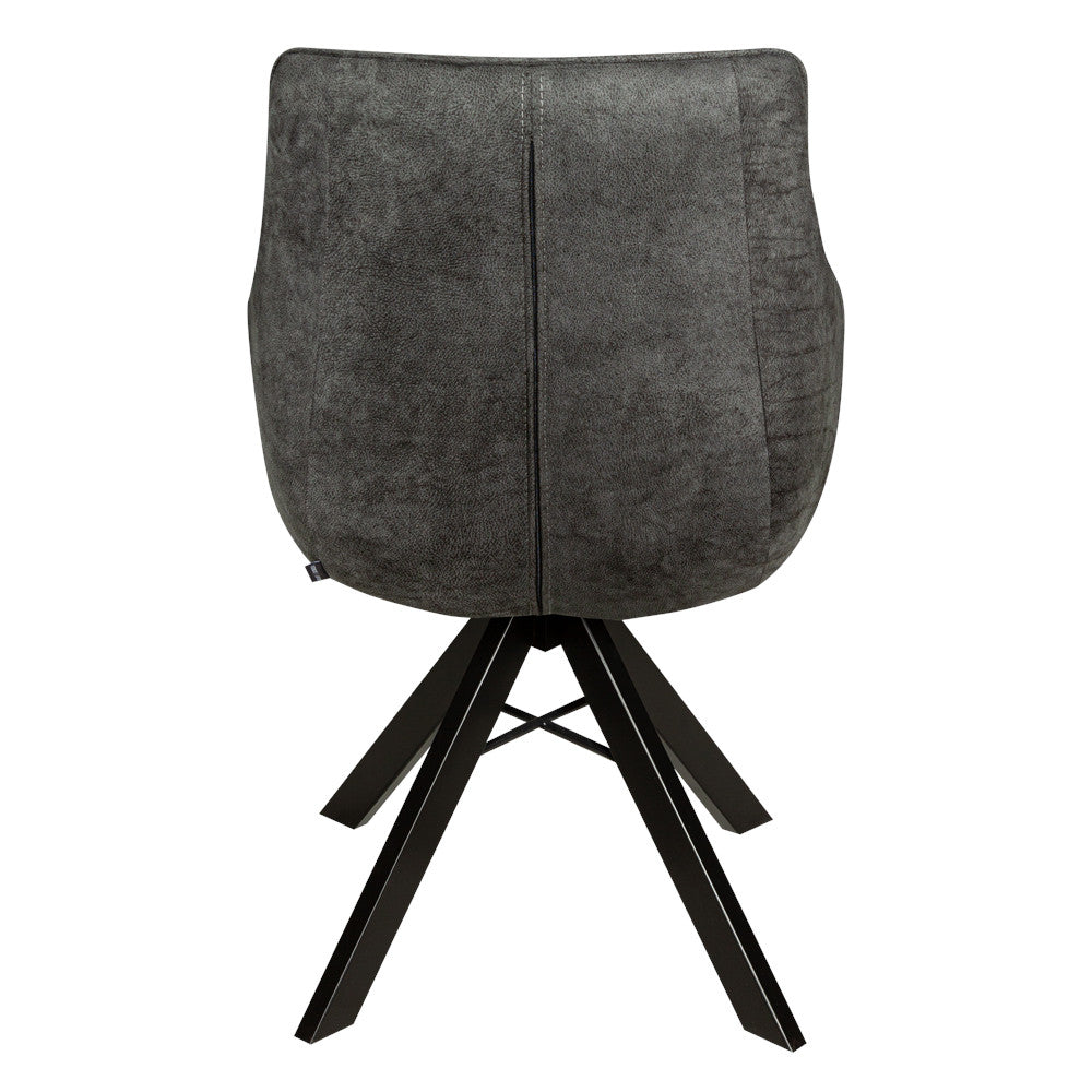 Scaun Cloud Rotativ Negru Si Gri Inchis, 59 Cm