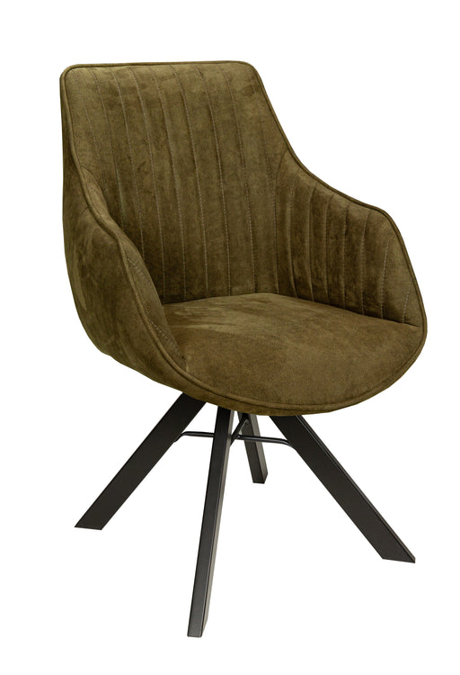 Scaun Cloud Rotativ Negru Si Verde, 59 Cm