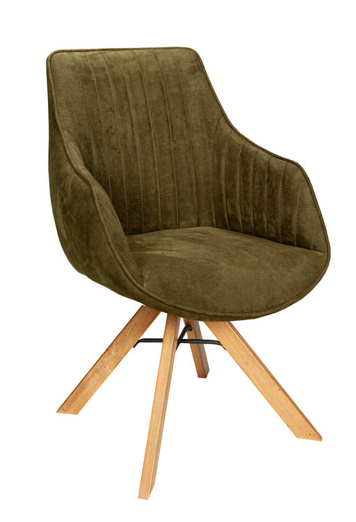 Scaun Cloud Rotativ Stejar, Smoke Oak, Verde, 59 Cm