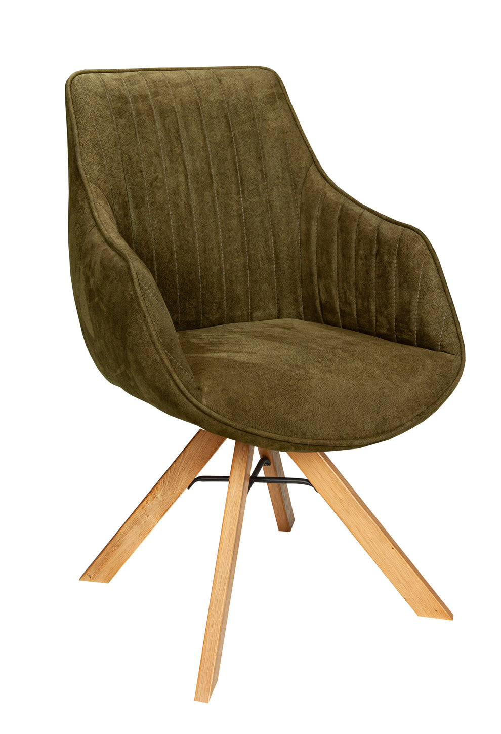 Scaun Cloud Rotativ Stejar, Smoke Oak, Verde, 59 Cm