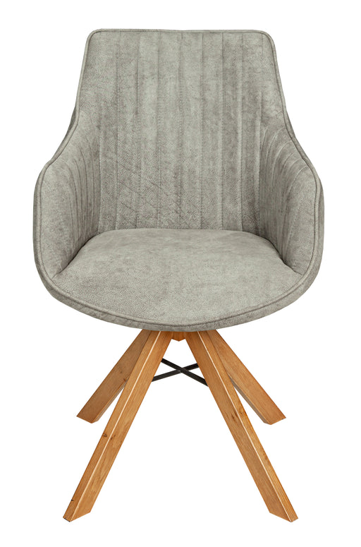 Scaun Cloud Rotativ Stejar, Smoke Oak, Gri, 59 Cm